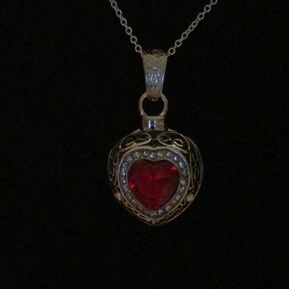 - Ruby Red Heart 💔 Pendant - Picture 6 of 8